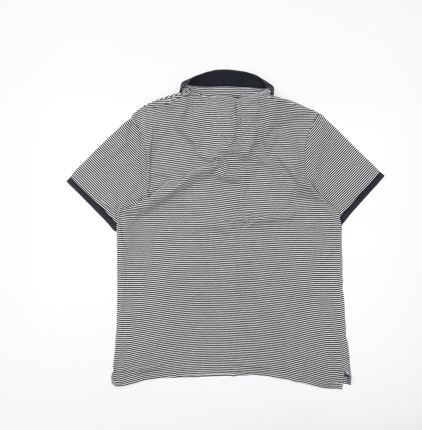 Jasper Conran Men's M Black Striped Polo Shirt