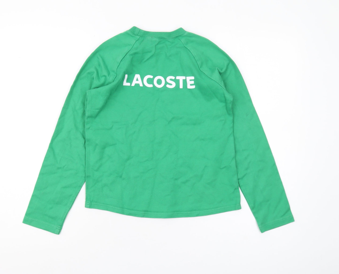 Lacoste Boys Green Long Sleeve T-Shirt, Size 10 Years