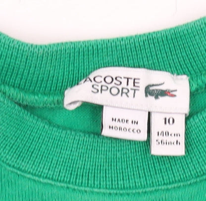 Lacoste Boys Green Long Sleeve T-Shirt, Size 10 Years
