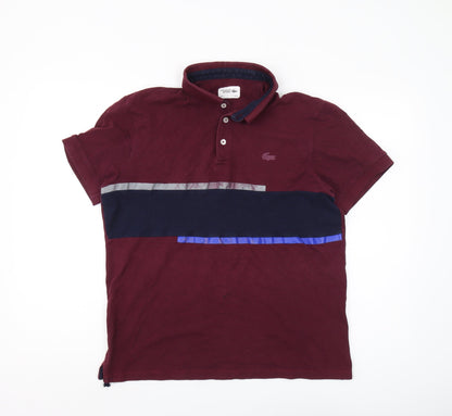 Lacoste Sport Men's Red XL Polo Shirt with Logo