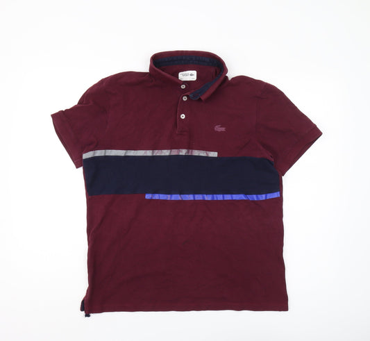 Lacoste Sport Men's Red XL Polo Shirt with Logo