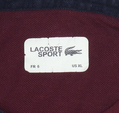 Lacoste Sport Men's Red XL Polo Shirt with Logo