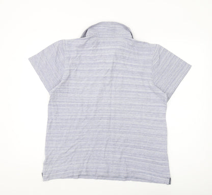 Jasper Conran Men's Blue Striped Polo Shirt S