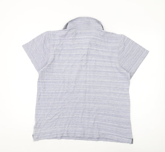 Jasper Conran Men's Blue Striped Polo Shirt S