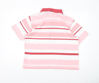 Unisex Adults UK Size L Cotton Traders Pink Classic Polo