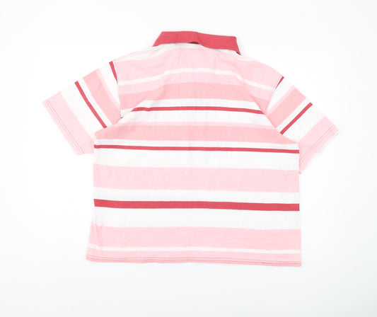 Unisex Adults UK Size L Cotton Traders Pink Classic Polo