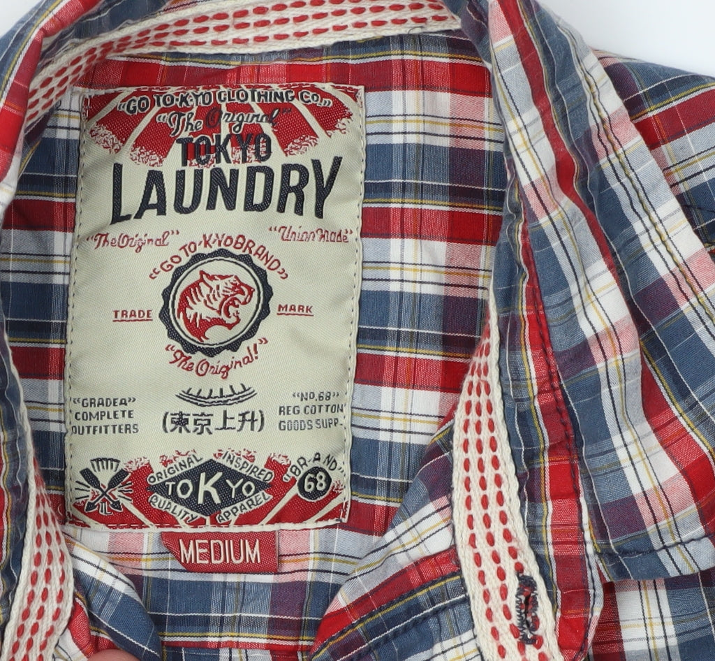 Tokyo Laundry Men's Multicoloured Plaid Shirt M
