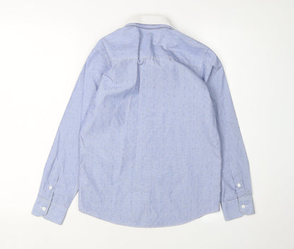 Rocha John Rocha Boys Blue Striped Dress Shirt, 11 Years