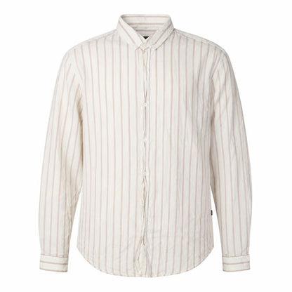 Hugo Boss Men's White 2XL Slim Fit Striped Shirt