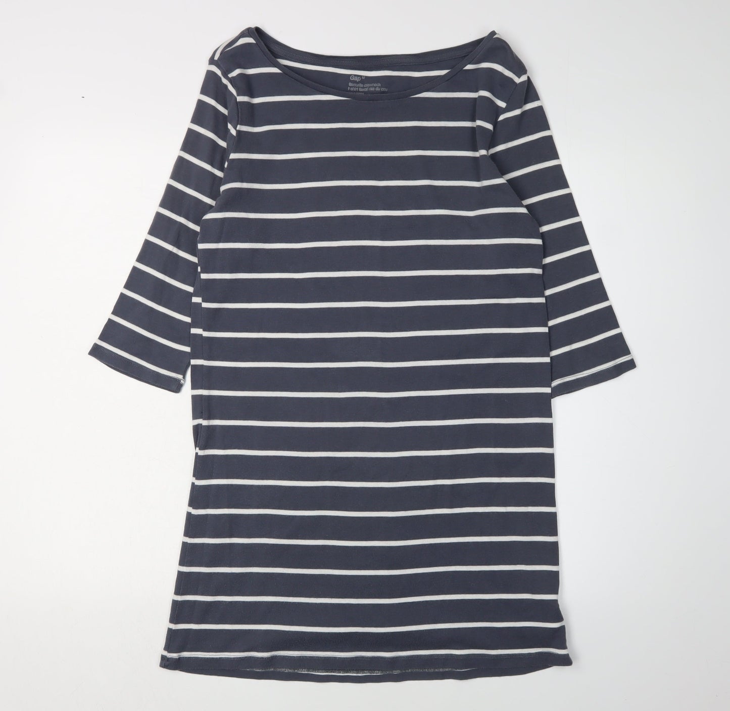 Gap Women's Blue Striped T-Shirt Dress M