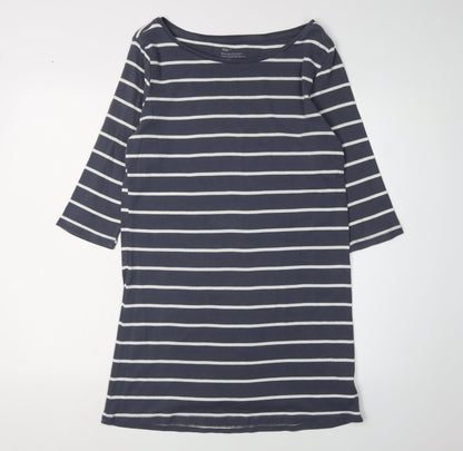 Gap Women's Blue Striped T-Shirt Dress M