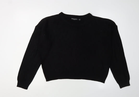 Womens UK Size S Brave Soul Black Pullover Jumper