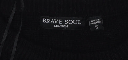 Womens UK Size S Brave Soul Black Pullover Jumper