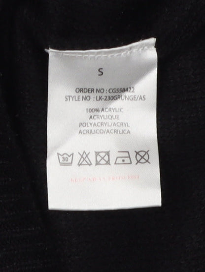 Womens UK Size S Brave Soul Black Pullover Jumper