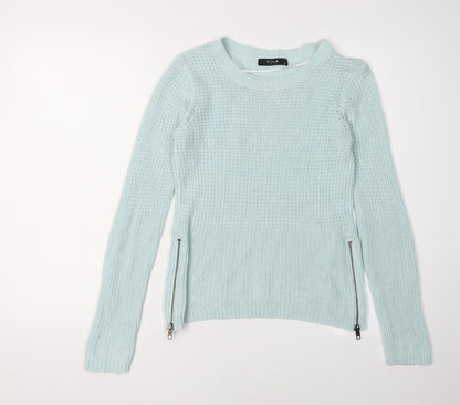 Womens UK Size XS VILA Blue Pullover Jumper