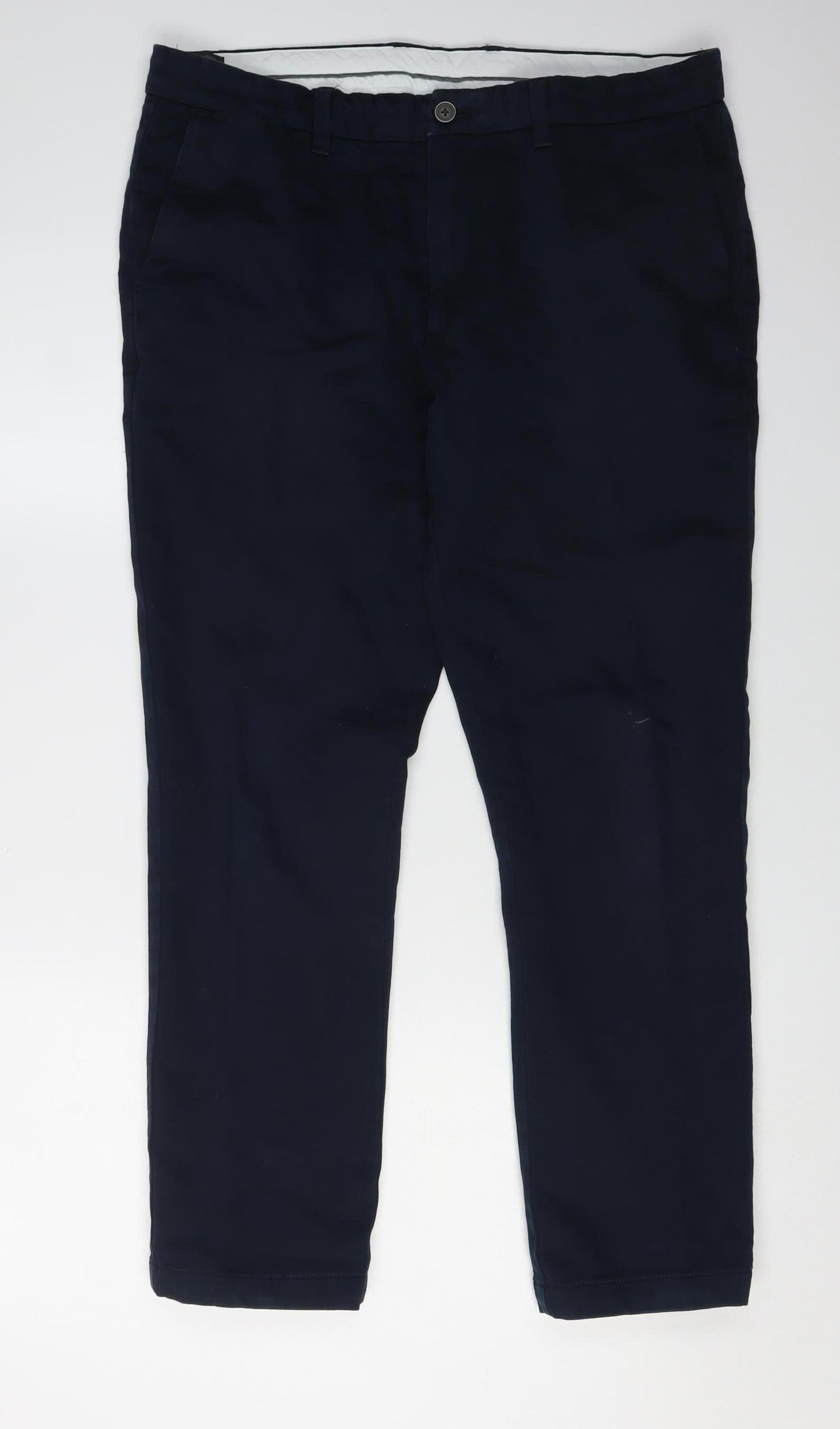 Marks and Spencer Men's Blue Chino Trousers, Size 36
