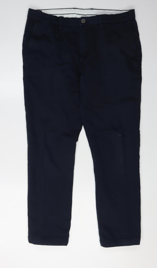 Marks and Spencer Men's Blue Chino Trousers, Size 36