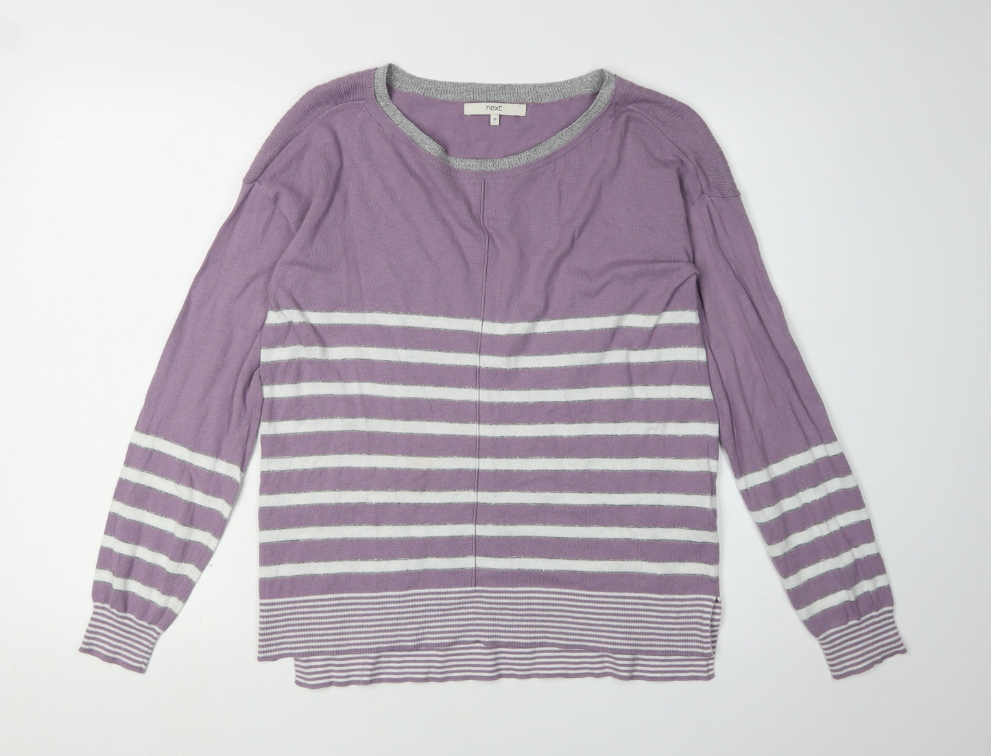 Womens UK Size 12 NEXT Purple Pullover Jumper