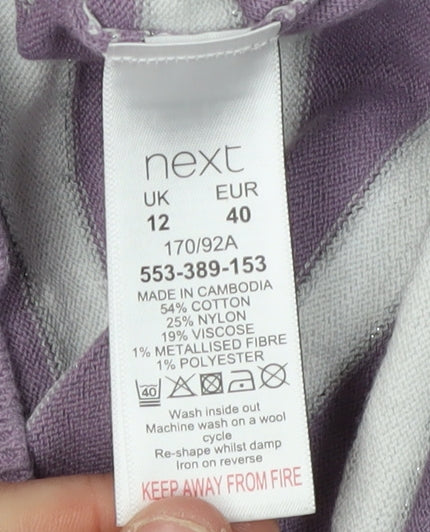 Womens UK Size 12 NEXT Purple Pullover Jumper