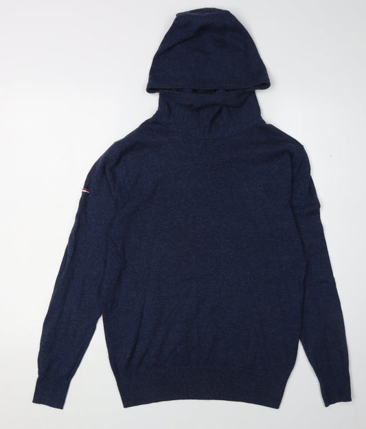 Superdry Men's Blue Pullover Hoodie Jumper Size S