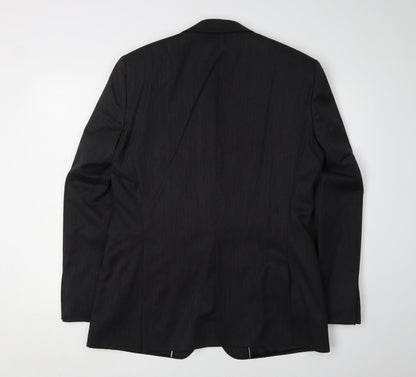 Mens UK Size 40 Jeff Banks Regular Black Suit Jacket