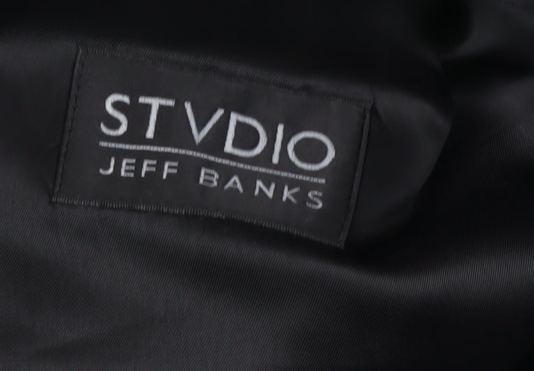 Mens UK Size 40 Jeff Banks Regular Black Suit Jacket