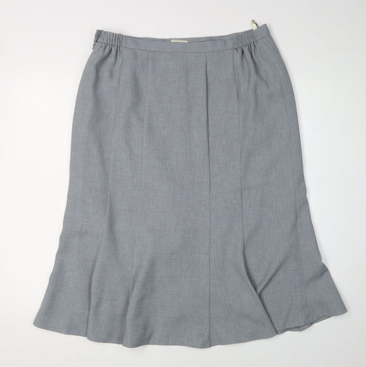 Eastex Women's Grey Midi Skirt Size 14 Workwear