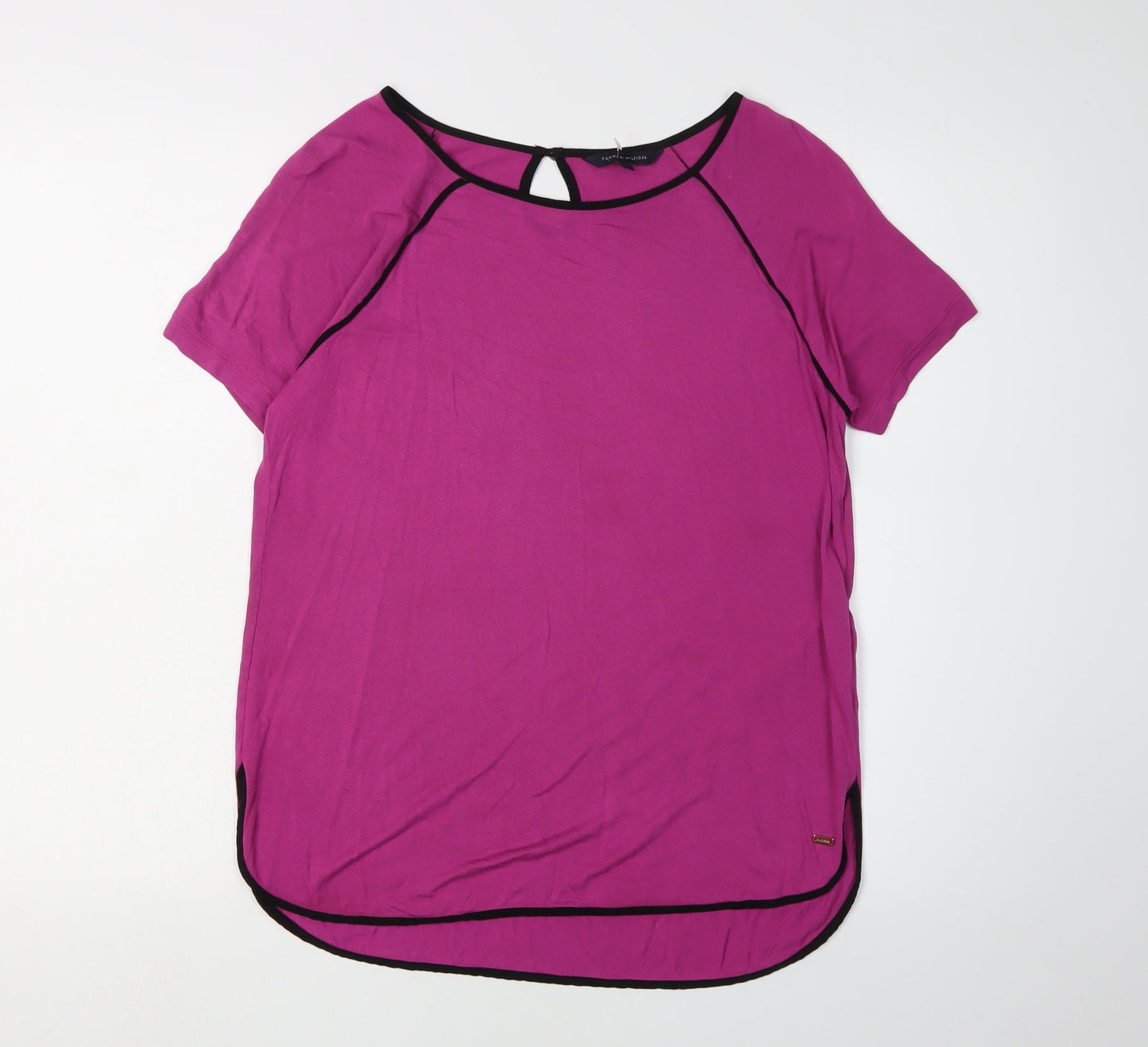 Womens UK Size S Tommy Hilfiger Purple Basic T-Shirt
