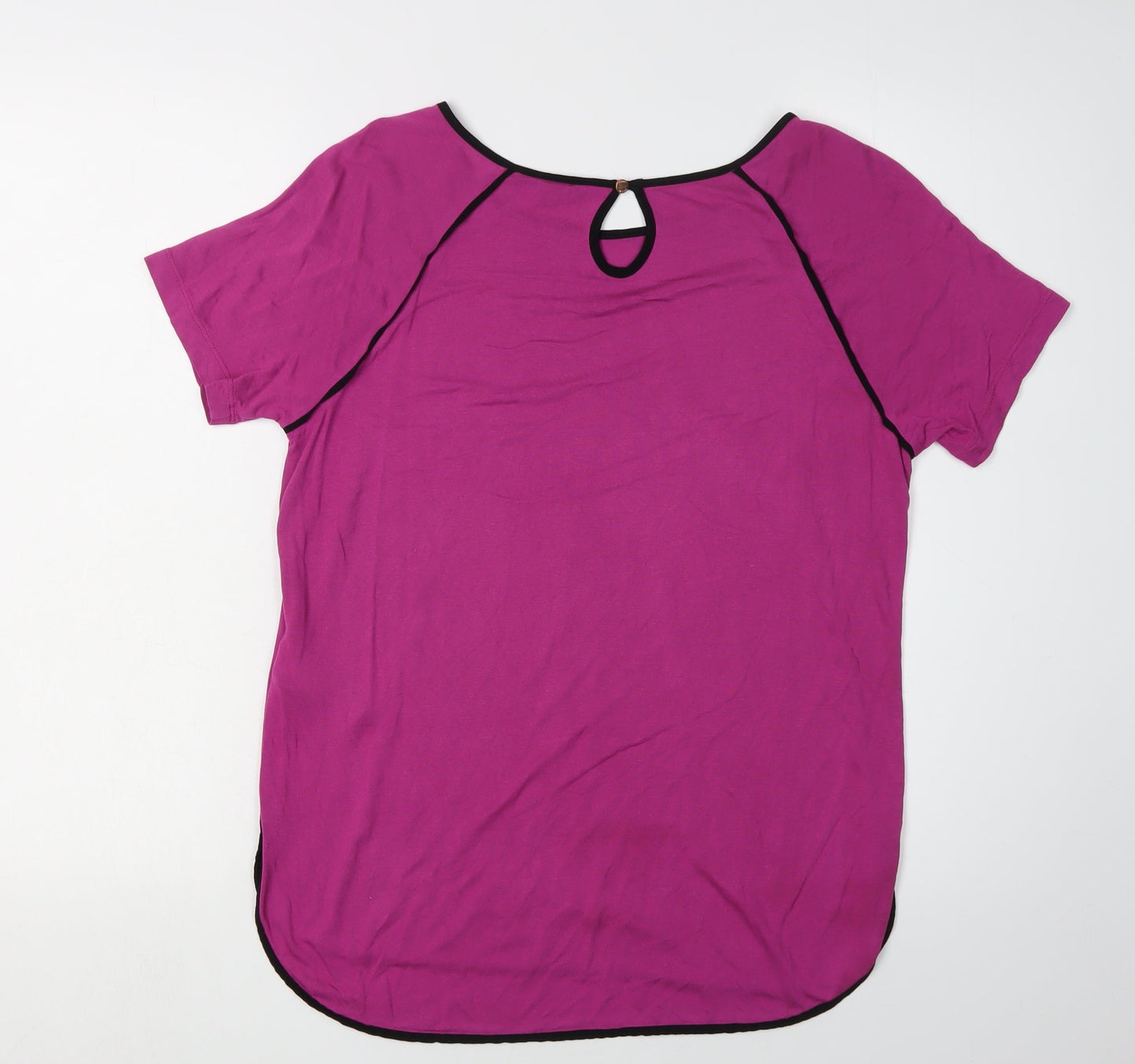 Womens UK Size S Tommy Hilfiger Purple Basic T-Shirt