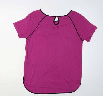 Womens UK Size S Tommy Hilfiger Purple Basic T-Shirt