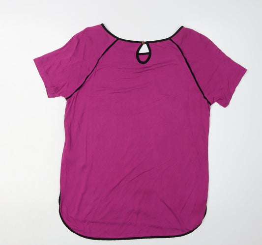 Womens UK Size S Tommy Hilfiger Purple Basic T-Shirt