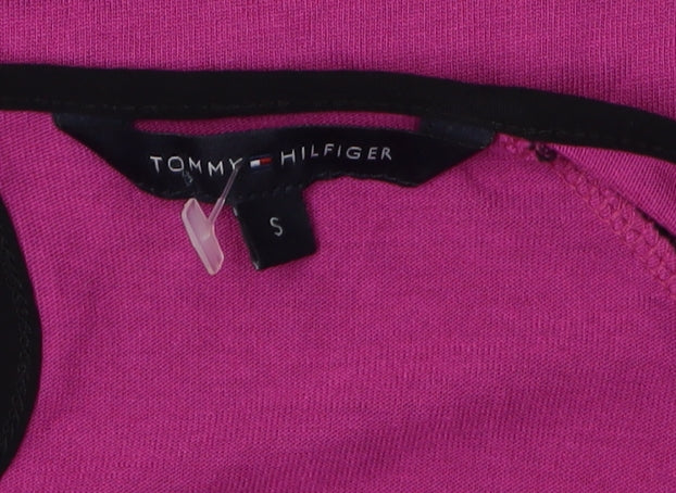 Womens UK Size S Tommy Hilfiger Purple Basic T-Shirt