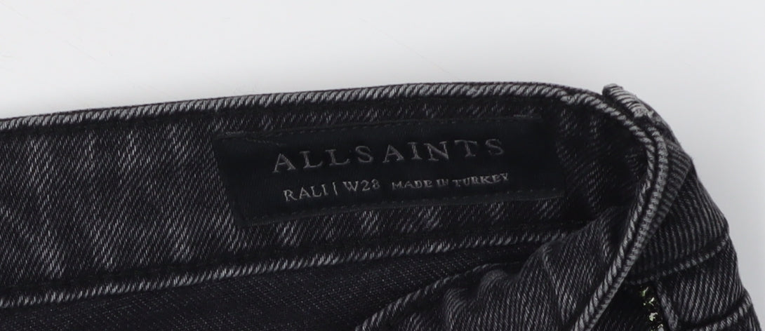 AllSaints Women’s Black Straight Jeans Size 28