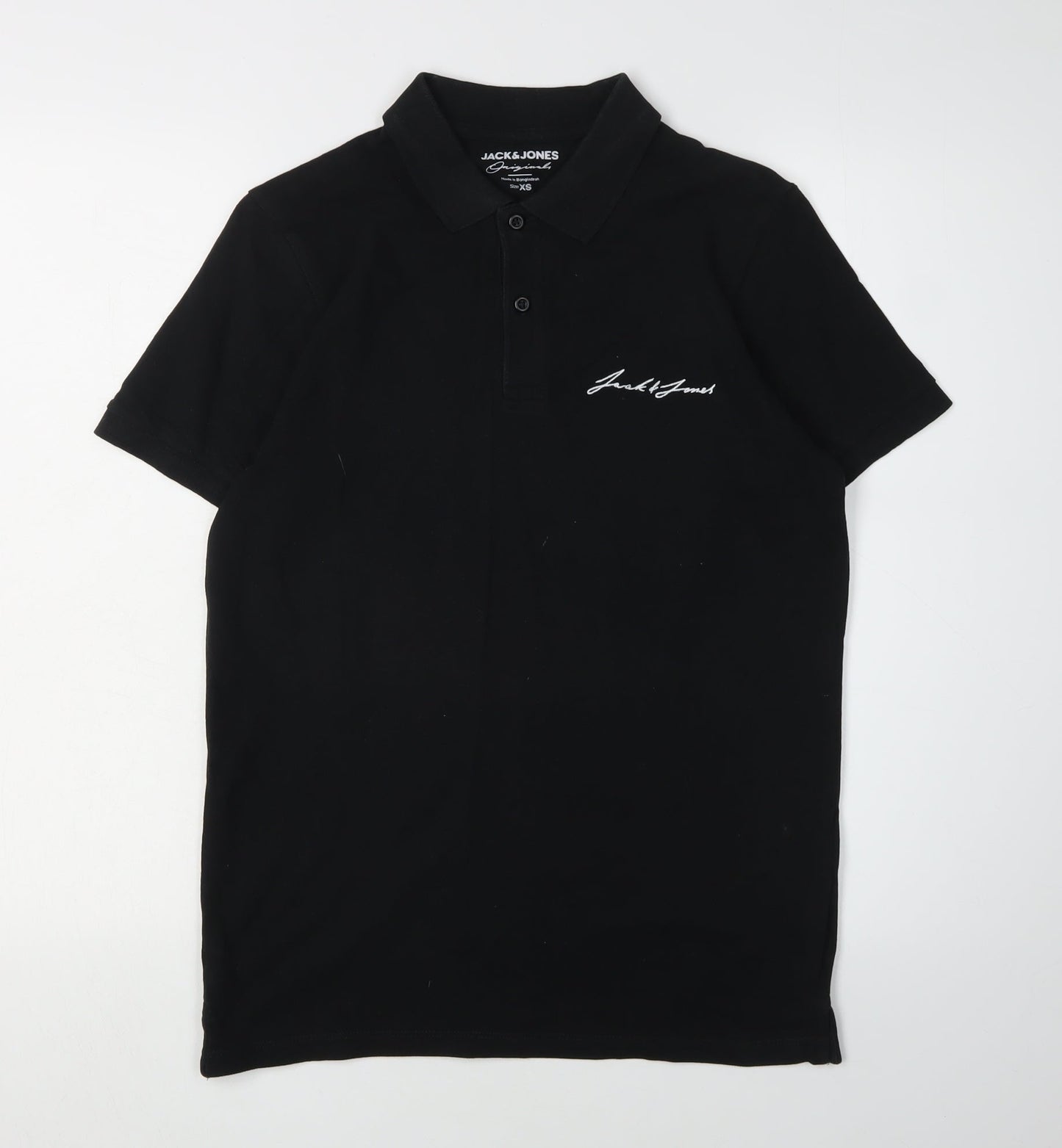 Jack & Jones Men's XS Black Short Sleeve Polo
