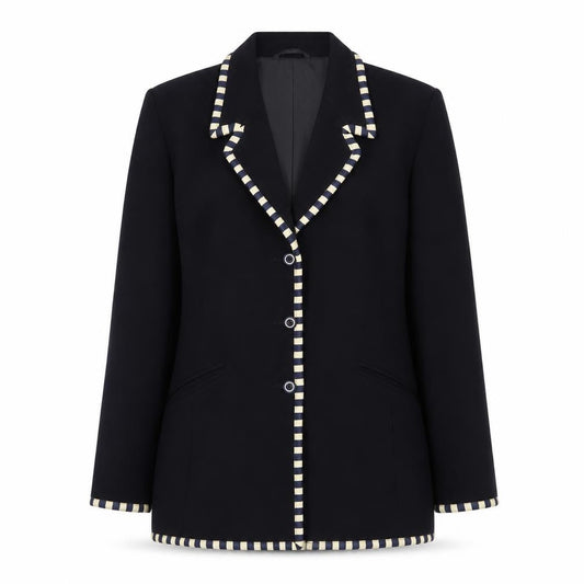 Womens UK Size 10 Viyella Petite Black Blazer