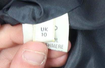 Viyella Women's Black Blazer UK 10 Wool Cashmere Petite