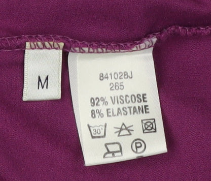 Womens UK Size M Viyella Purple Basic T-Shirt