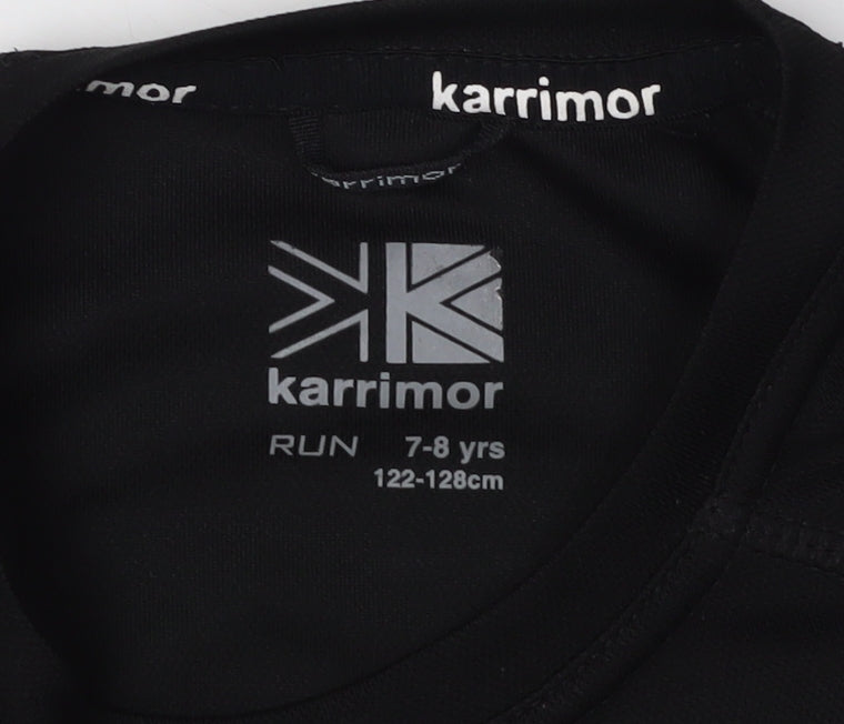 Karrimor Boys Black Running T-Shirt, 7-8 Years, Reflective