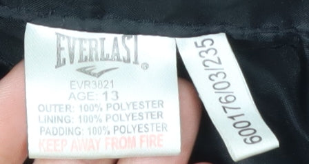 Everlast Boys Black Jacket Age 13 Polyester Lined