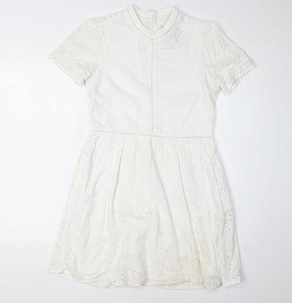 Superdry Women's White A-Line Dress Size 6