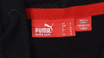 Puma Black Women's Full Zip Hoodie Size 10 with Logo Details