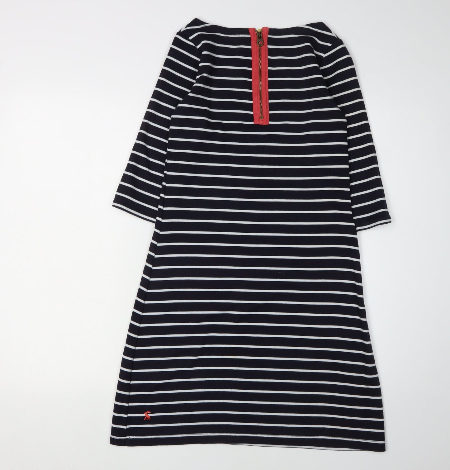Joules Women's Black Stripe Shift Dress 8