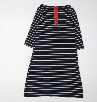 Joules Women's Black Stripe Shift Dress 8