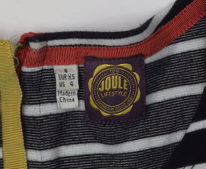 Joules Women's Black Stripe Shift Dress 8