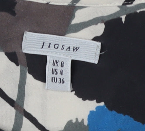 Womens UK Size 8 Jigsaw Multicoloured Basic Blouse