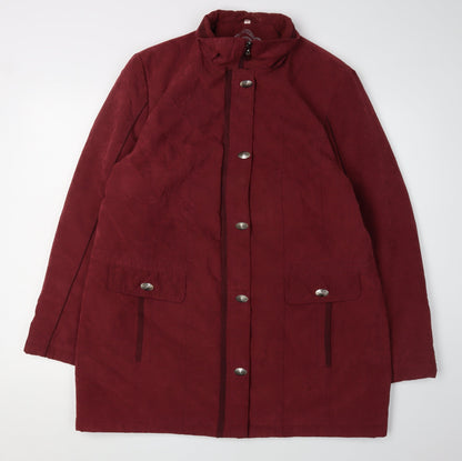 Womens UK Size L Anna Rose Red Parka Coat