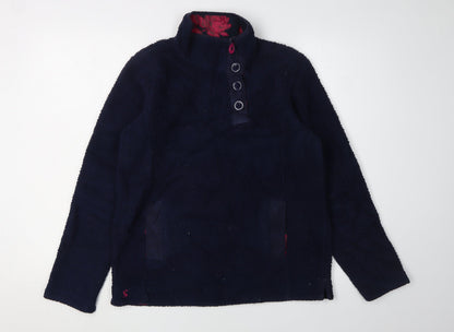 Joules Women's Blue Fleece Henley Sweatshirt XS