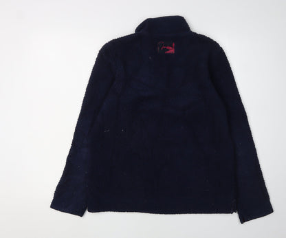 Joules Women's Blue Fleece Henley Sweatshirt XS