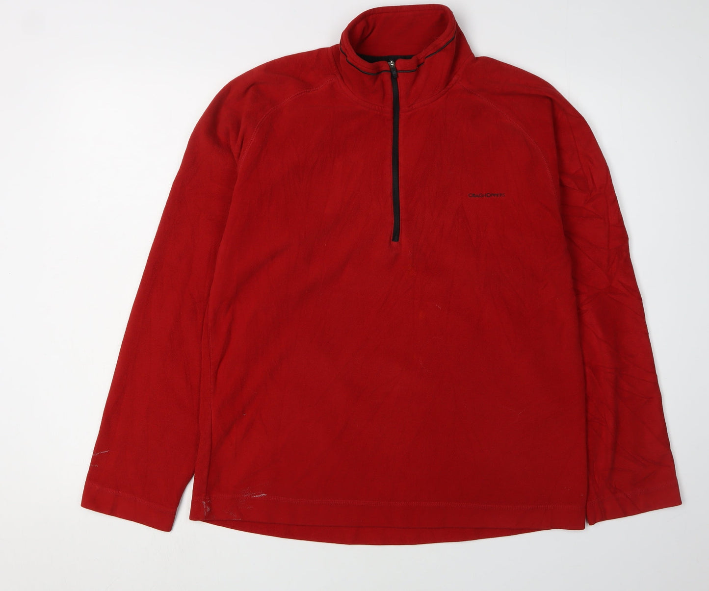 Mens UK Size M Craghoppers Red 1/4 Zip Sweatshirt