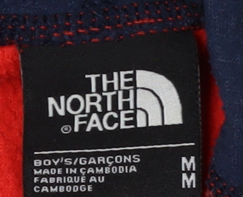 The North Face Boys Red Blue Fleece Hooded Jacket M